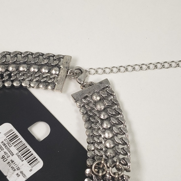 Vintage Rhinestone Bib Statement Necklace, Huge Runway Necklace, Theater Costume - Picture 7 of 13